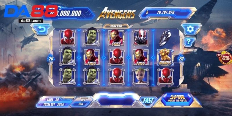 Avengers Nổ Hũ Da88 - Khám Phá Siêu Phẩm Slot Marvel 2025 3 Avengers Nổ Hũ